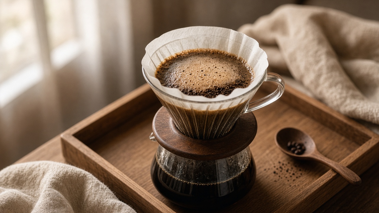 Cara menyeduh kopi di rumah — ilustrasi