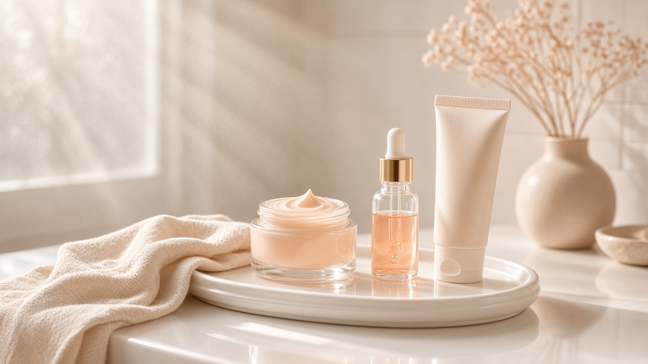 Rutinitas pagi mencerahkan: serum, krim, dan perlindungan siang