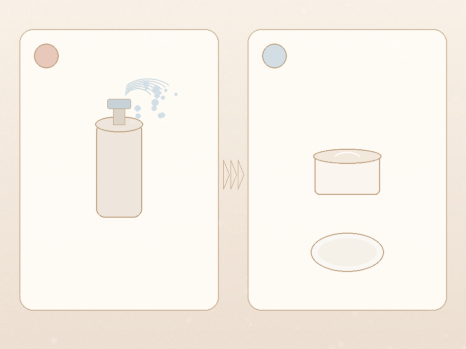 Langkah pagi: mist lalu cream — ilustrasi Tim Dinasti